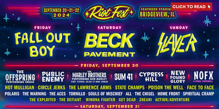 Riot Fest Announces Single Day Band Lineup, Shuttle Service To RiotLand And The Community Band Contest