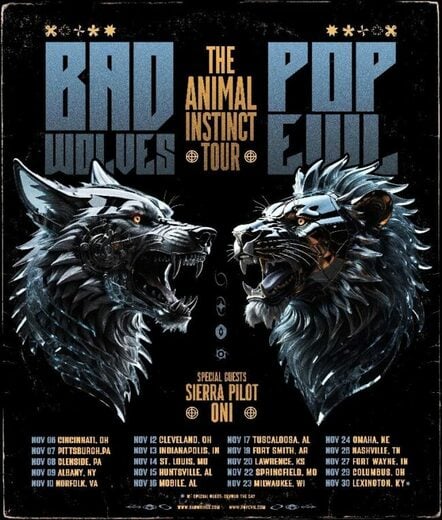 Bad Wolves & Pop Evil Announce Co-Headlining "The Animal Instinct Tour" (11/6-30)