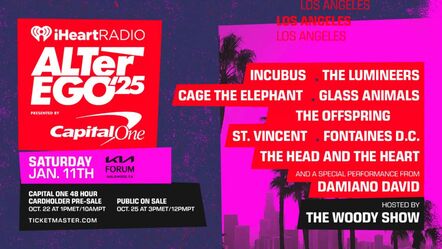  iHeartMedia Brings Alternative Rock's Biggest Names Together Live For The 2025 "iHeartRadio ALTer EGO"