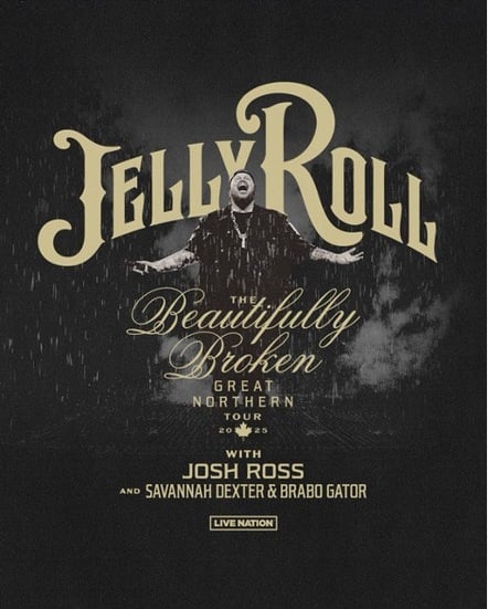 Grammy Nominee Jelly Roll Unveils First International Headlining Tour - The Beautifully Broken Great Northern Tour - Hitting Canada In Spring