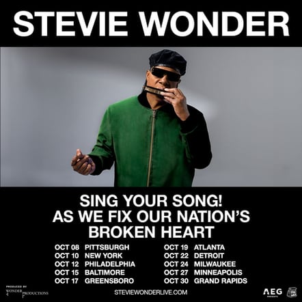 Stevie Wonder Brings "Sing Your Song! As We Fix Our Nation's Broken Heart" In Celebration Of 25 Years Of House Full Of Toys