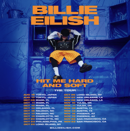 Billie Eilish Extends Sold-Out Hit Me Hard And Soft: The Tour With New Japan Dates And Second North American Leg