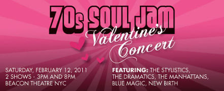 70's Soul Jam Valentine's Concert: R&b, Disco & Soul Classics At Nyc's Beacon Theatre On February 12, 2011