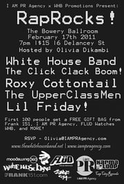 Rap Rocks Returns February 17, 2011 At The Bowery Ballroom