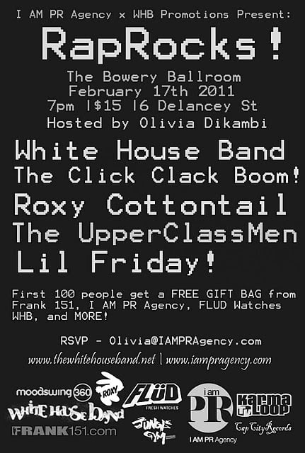 Rap Rocks Returns February 17, 2011 At The Bowery Ballroom