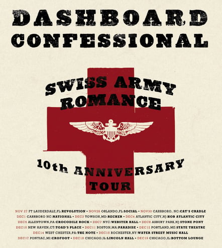 Dashboard Confessional Adds More 'Swiss Army Romance' Anniversary Dates