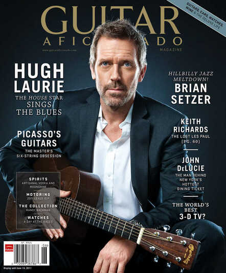'House' Star Hugh Laurie On The Cover Of Guitar Aficionado Magazine