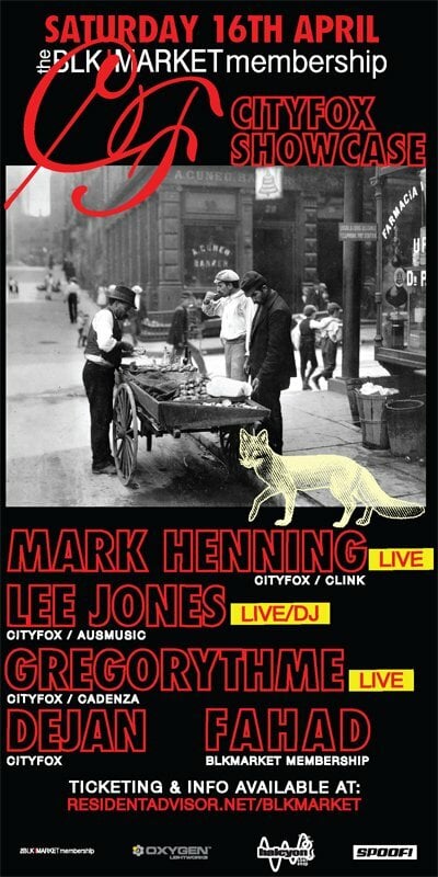 4.16 Cityfox Showcase W/ Lee Jones, Mark Henning, Gregorythme (Save The Date)