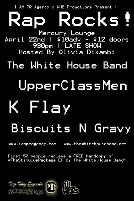 Rap Rocks Mercury Lounge On April 22!