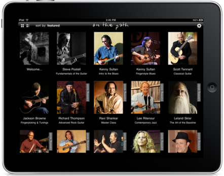 'On The Music Path' iPad App Offers Users In-depth, One-on-one Lessons Taught By Master Musicians Including Jackson Browne, Ravi Shankar & Richard Thompson