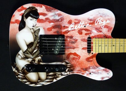 Halo Custom Guitars Releases Officially Licensed Bettie Page Guitar