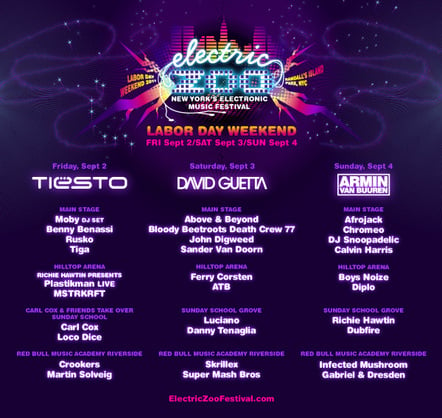 Electric Zoo: 30 Additional Headliners Announced!