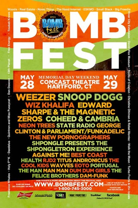 B.O.M.B. Fest Full Two-day Lineup Revealed! May 28-29 At The Comcast Theatre In Hartford