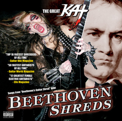 Worldwide Release On August 9 For World's Fastest Shred Guitar Cd - Great Kat's 'Beethoven Shreds'!