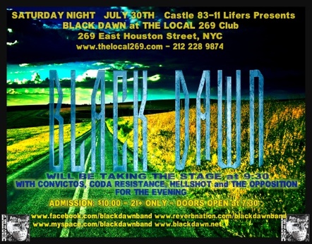 Castle 83-11 Lifers NYC Presents Long Island Hard Rockers Black Dawn