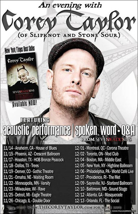 Corey Taylor Embarking On Solo Acoustic Tour