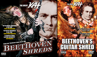 Holiday Gift Guide For Guitarists: Great Kat's "Beethoven Shreds" CD & "Beethoven's Guitar Shred" DVD!