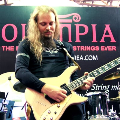 Olympia Strings At NAMM Show 2013 With Guest Artist Lance Reegan-Diehl