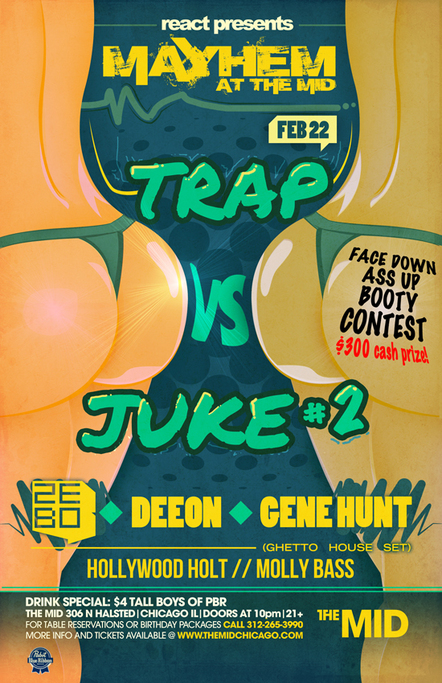 Trap Vs Juke 2 - Zebo - Deeon - Gene Hunt - Hollywood Holt - Molly Bass - No Cover With RSVP