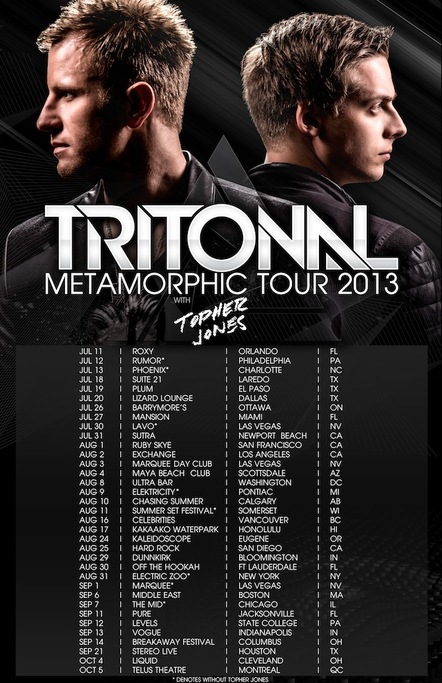 Phase Two of Tritonal's "Metamorphic" Tour Announced 