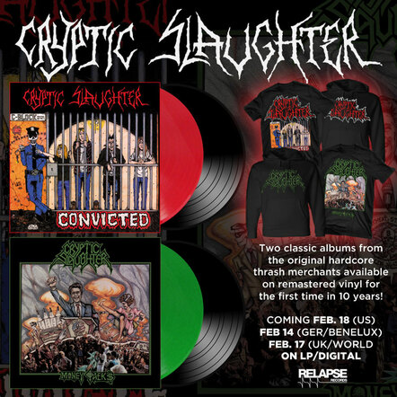 Cryptic Slaughter: Relapse Re-Pressing Two Classic Albums from the Hardcore Thrash Legends!