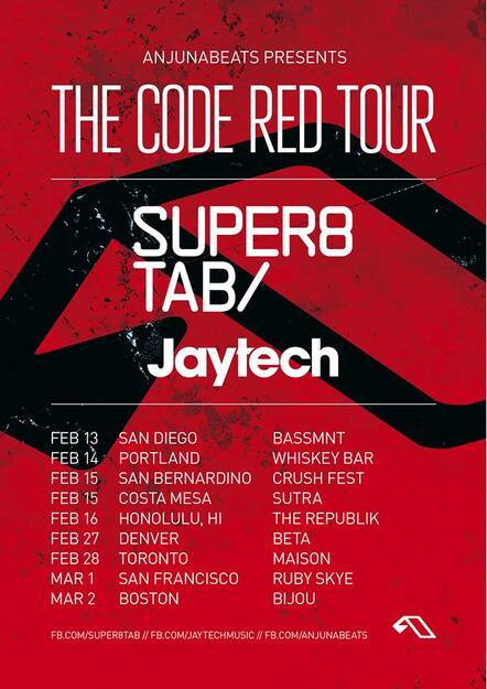 Anjunabeats Presents Super8 & Tab And Jaytech's Code Red Tour