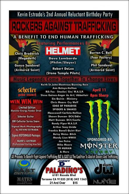 Rock Photographer Kevin Estrada Helps Raise Awareness Of Human Trafficking With Benefit Show