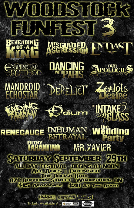Misguided Aggression Presents 15-Band Woodstock Funfest 3 Metal Festival