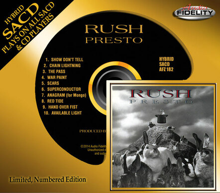Rush's Legendary 'Presto' Album To Be Released On Limited Numbered Edition Hybrid SACD