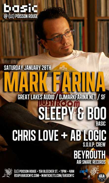 Basic NYC Presents Mark Farina @ (Le) Poisson Rouge On January 28, 2012