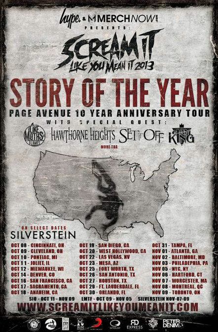 Story Of The Year To Headline The 2013 Scream It Like You Mean It Tour