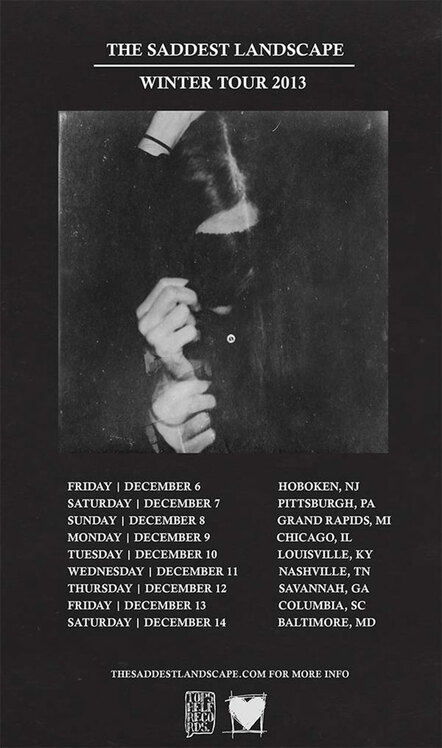 The Saddest Landscape Announce US Winter Tour; When You Are Close, I Am Gone Collaborative 12"/EP With My Fictions Out Nov 12